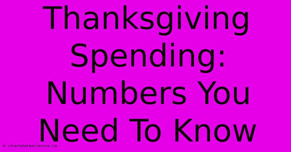 Thanksgiving Spending: Numbers You Need To Know 