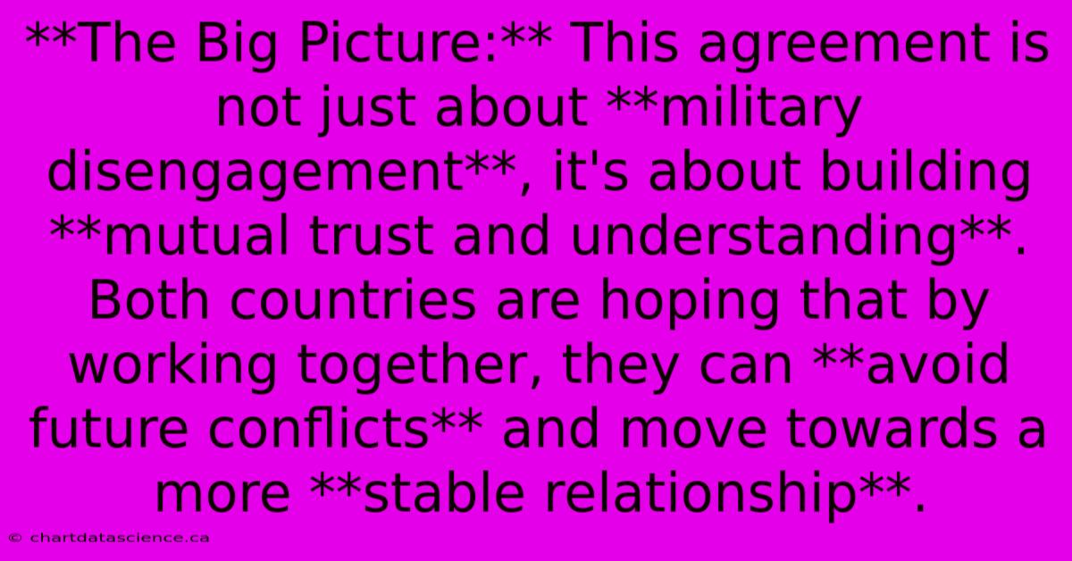 **The Big Picture:** This Agreement Is Not Just About **military Disengagement**, It's About Building **mutual Trust And Understanding**. Both Countries Are Hoping That By Working Together, They Can **avoid Future Conflicts** And Move Towards A More **stable Relationship**.