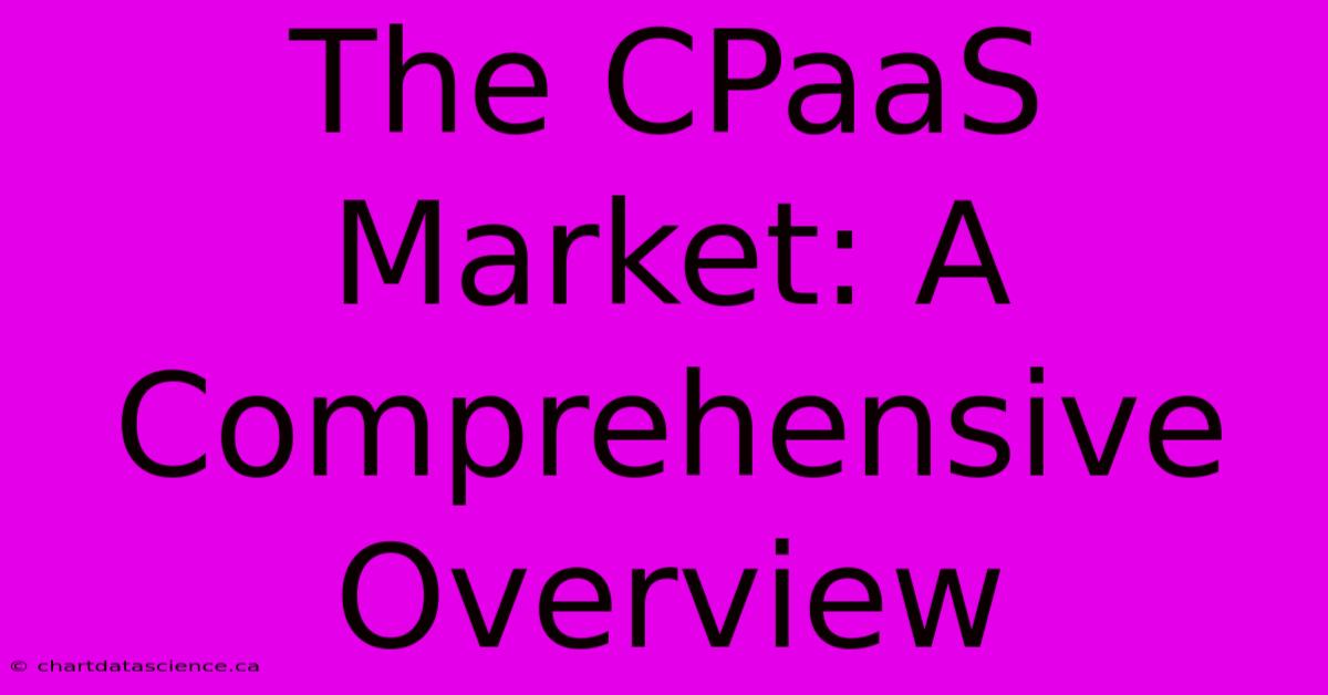 The CPaaS Market: A Comprehensive Overview 