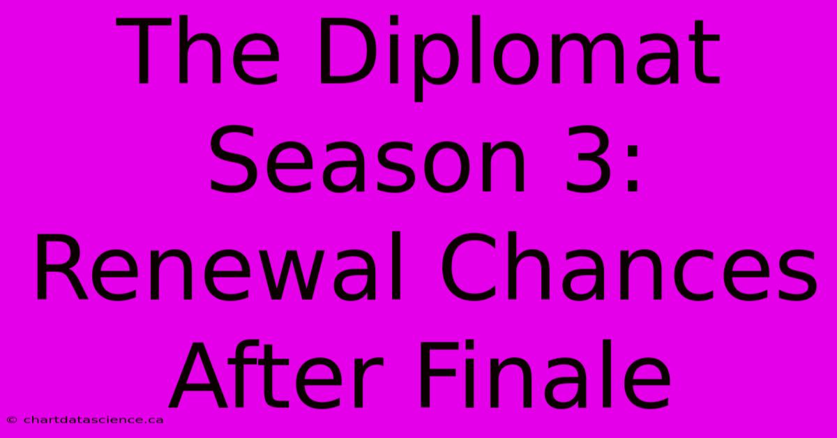 The Diplomat Season 3: Renewal Chances After Finale