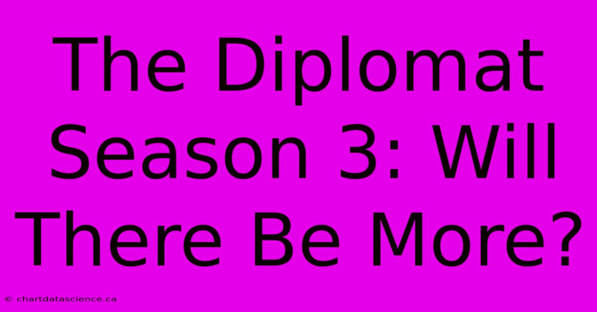 The Diplomat Season 3: Will There Be More?