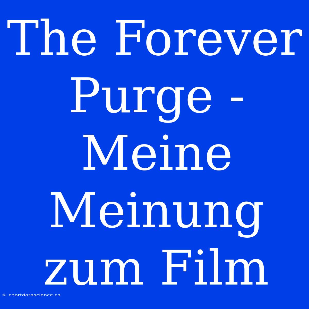 The Forever Purge -  Meine Meinung Zum Film