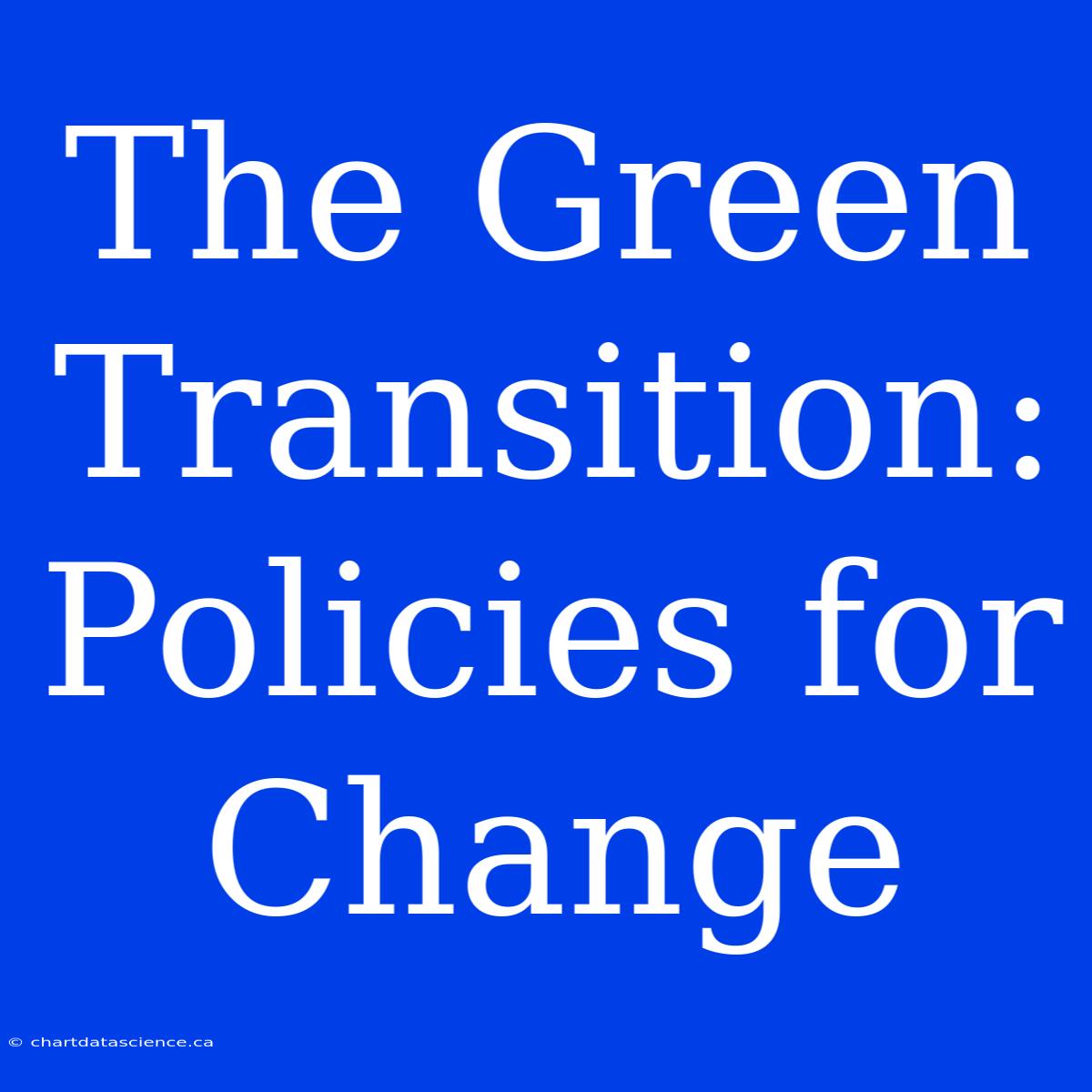 The Green Transition:  Policies For Change