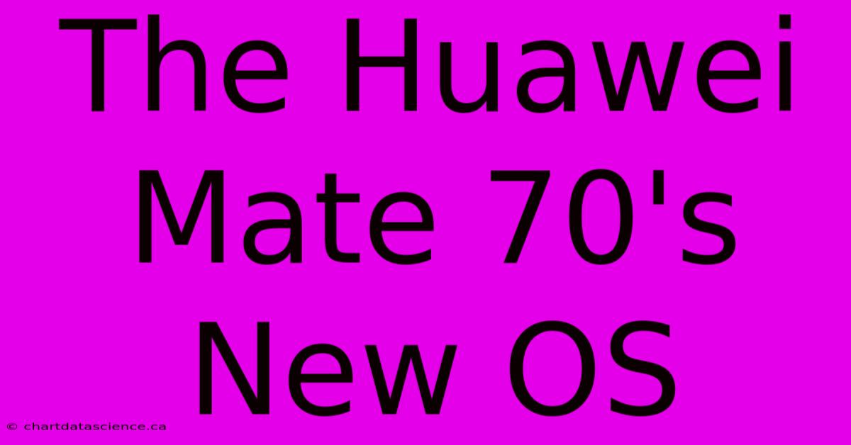 The Huawei Mate 70's New OS