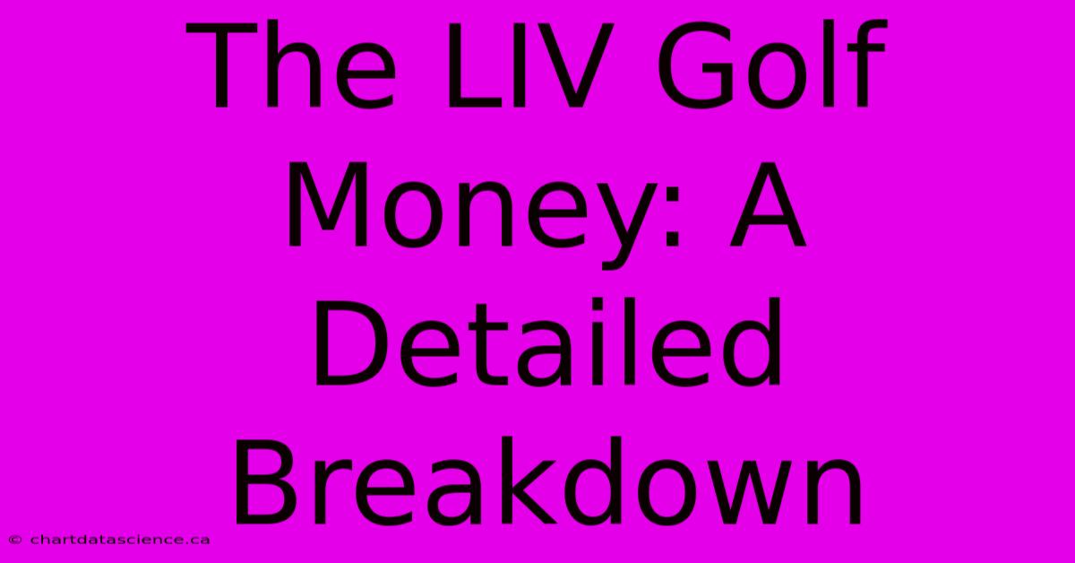 The LIV Golf Money: A Detailed Breakdown