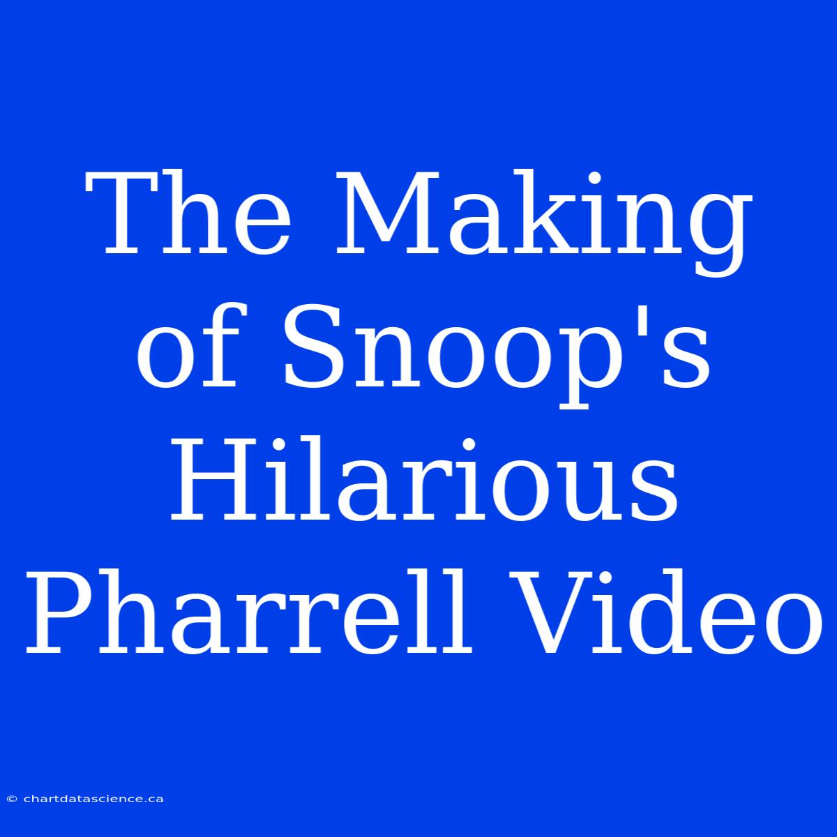 The Making Of Snoop's Hilarious Pharrell Video