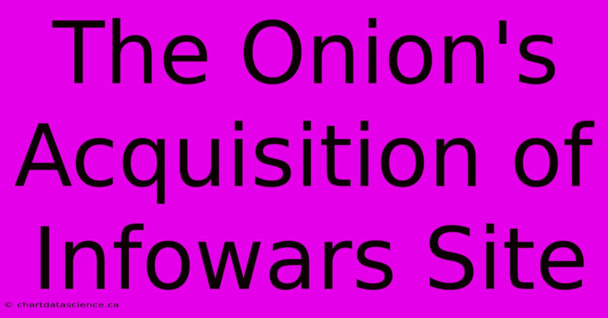 The Onion's Acquisition Of Infowars Site