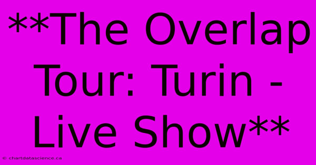 **The Overlap Tour: Turin - Live Show**