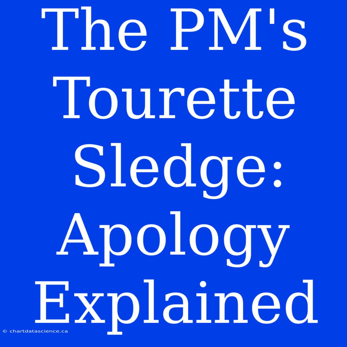 The PM's Tourette Sledge: Apology Explained