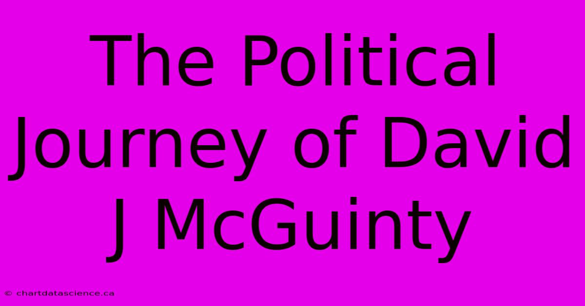 The Political Journey Of David J McGuinty