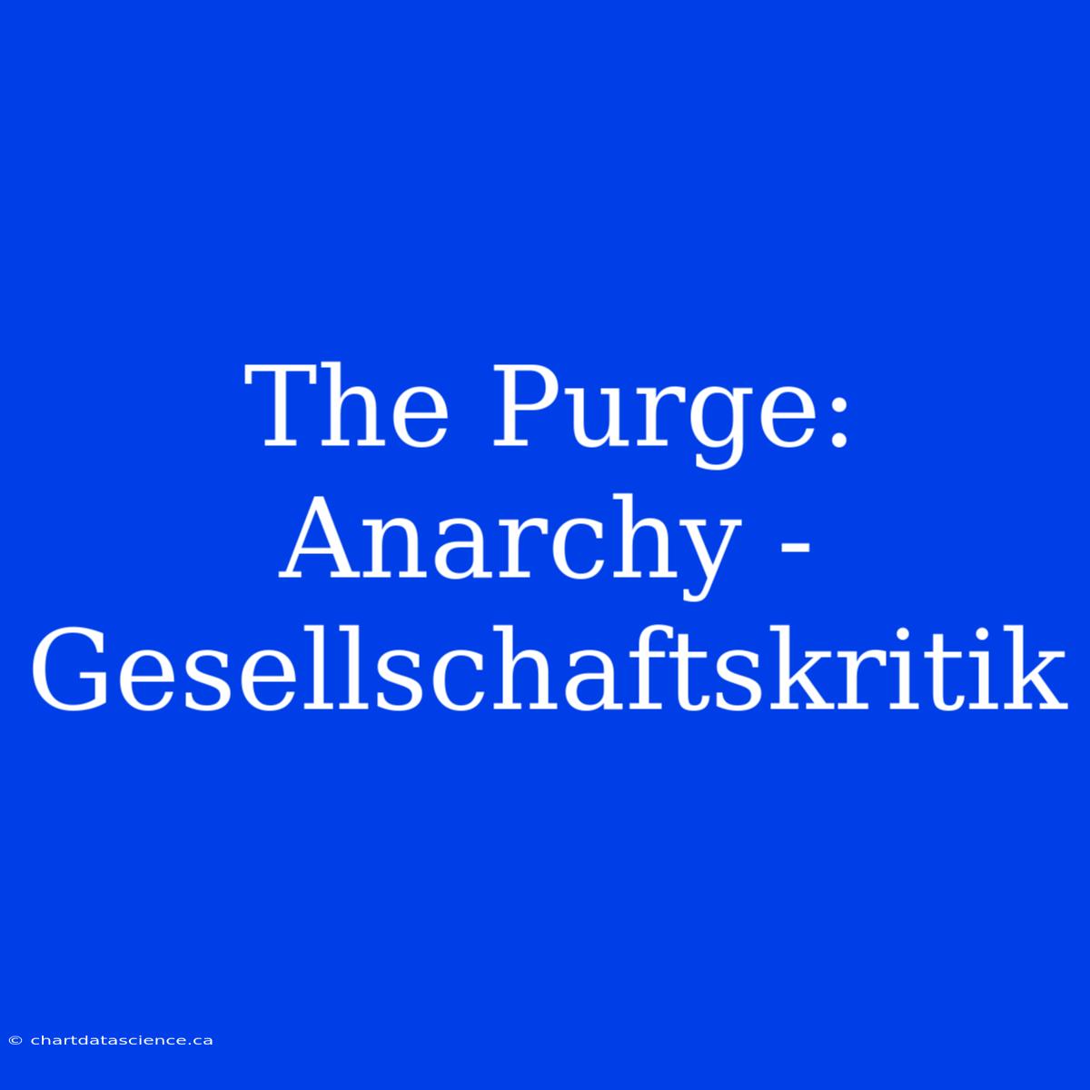 The Purge: Anarchy - Gesellschaftskritik