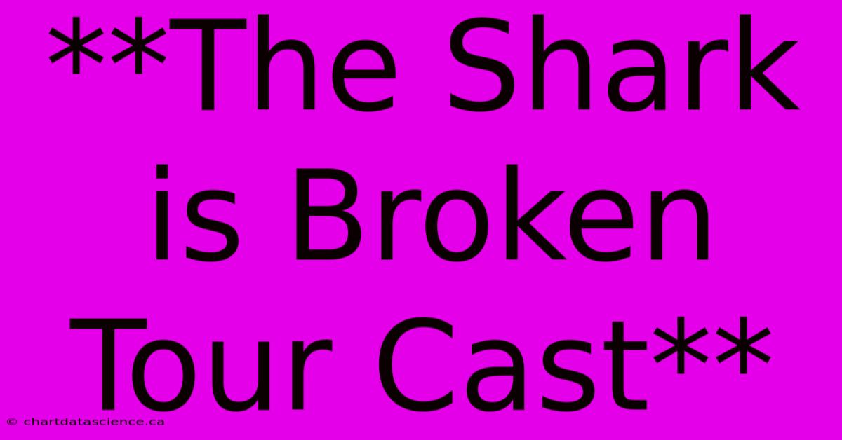 **The Shark Is Broken Tour Cast**