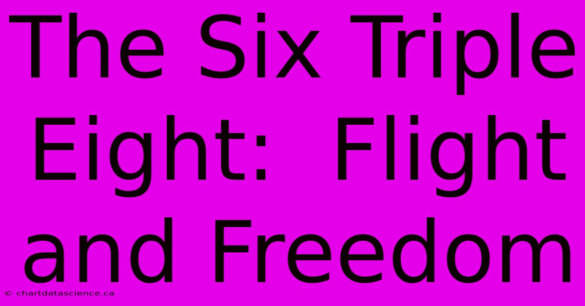 The Six Triple Eight:  Flight And Freedom