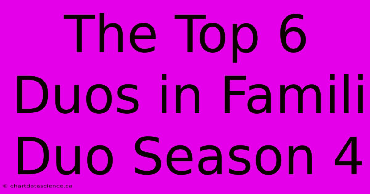 The Top 6 Duos In Famili Duo Season 4