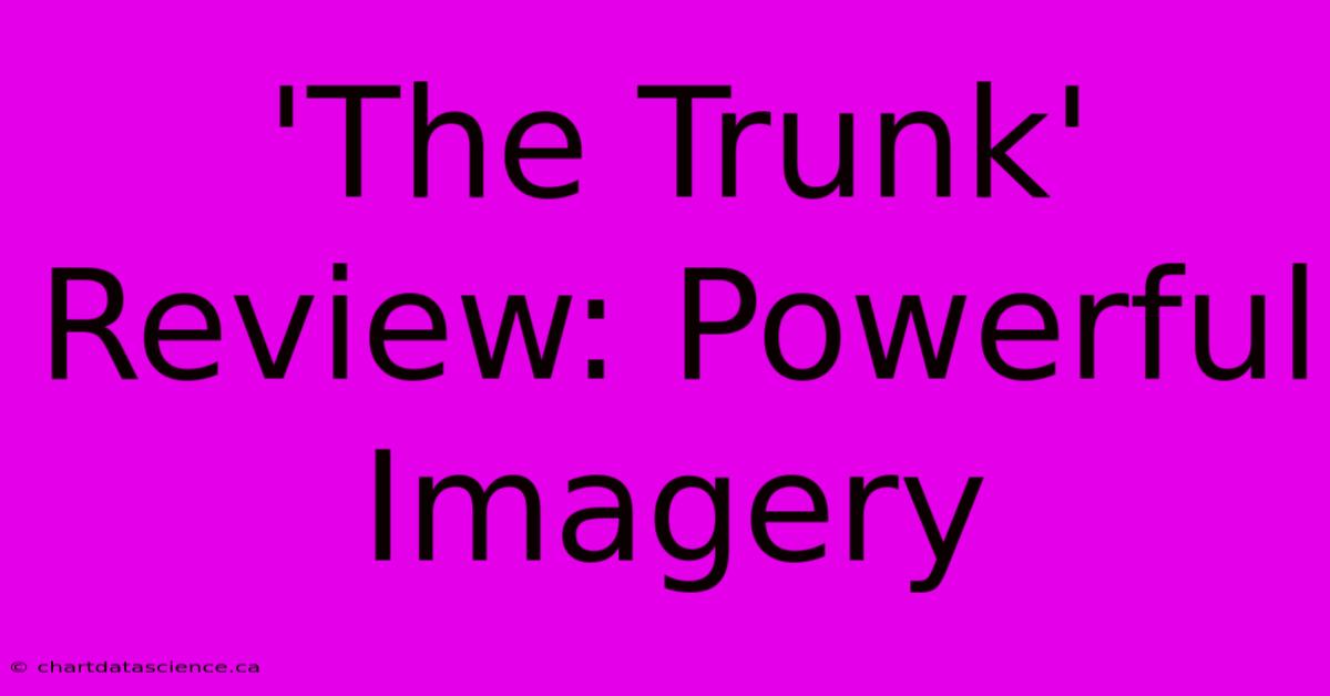 'The Trunk' Review: Powerful Imagery