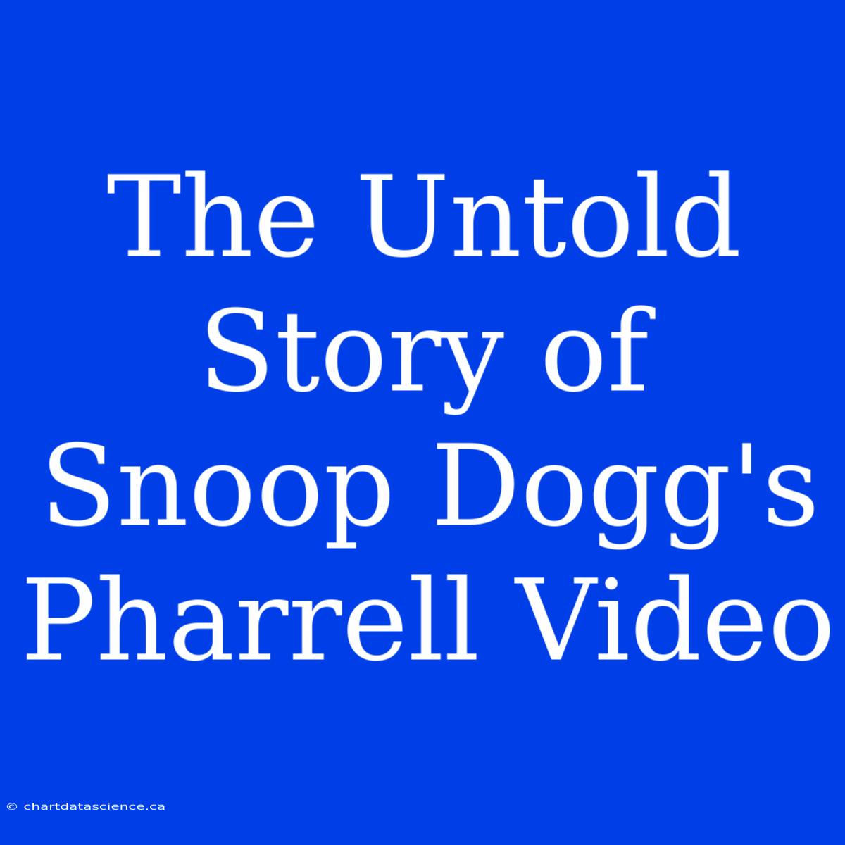 The Untold Story Of Snoop Dogg's Pharrell Video