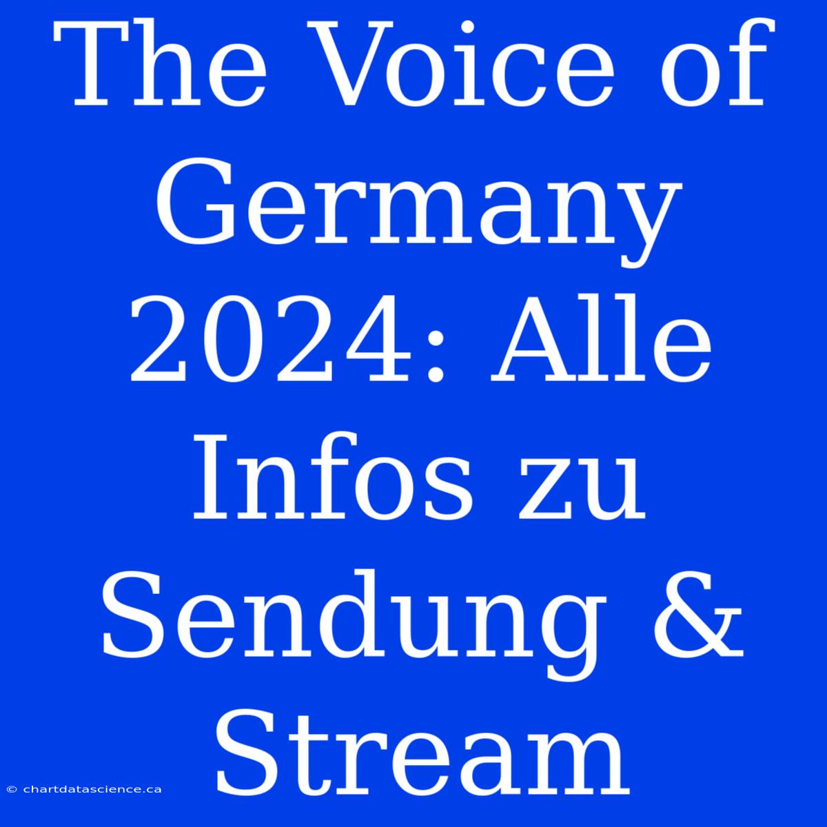 The Voice Of Germany 2024: Alle Infos Zu Sendung & Stream