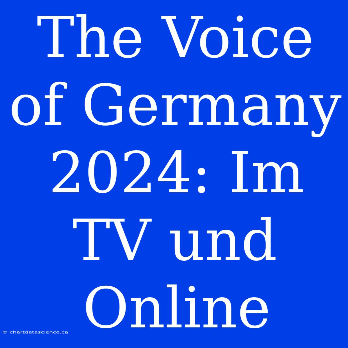 The Voice Of Germany 2024: Im TV Und Online