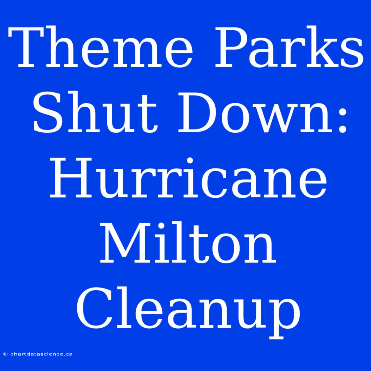 Theme Parks Shut Down: Hurricane Milton Cleanup