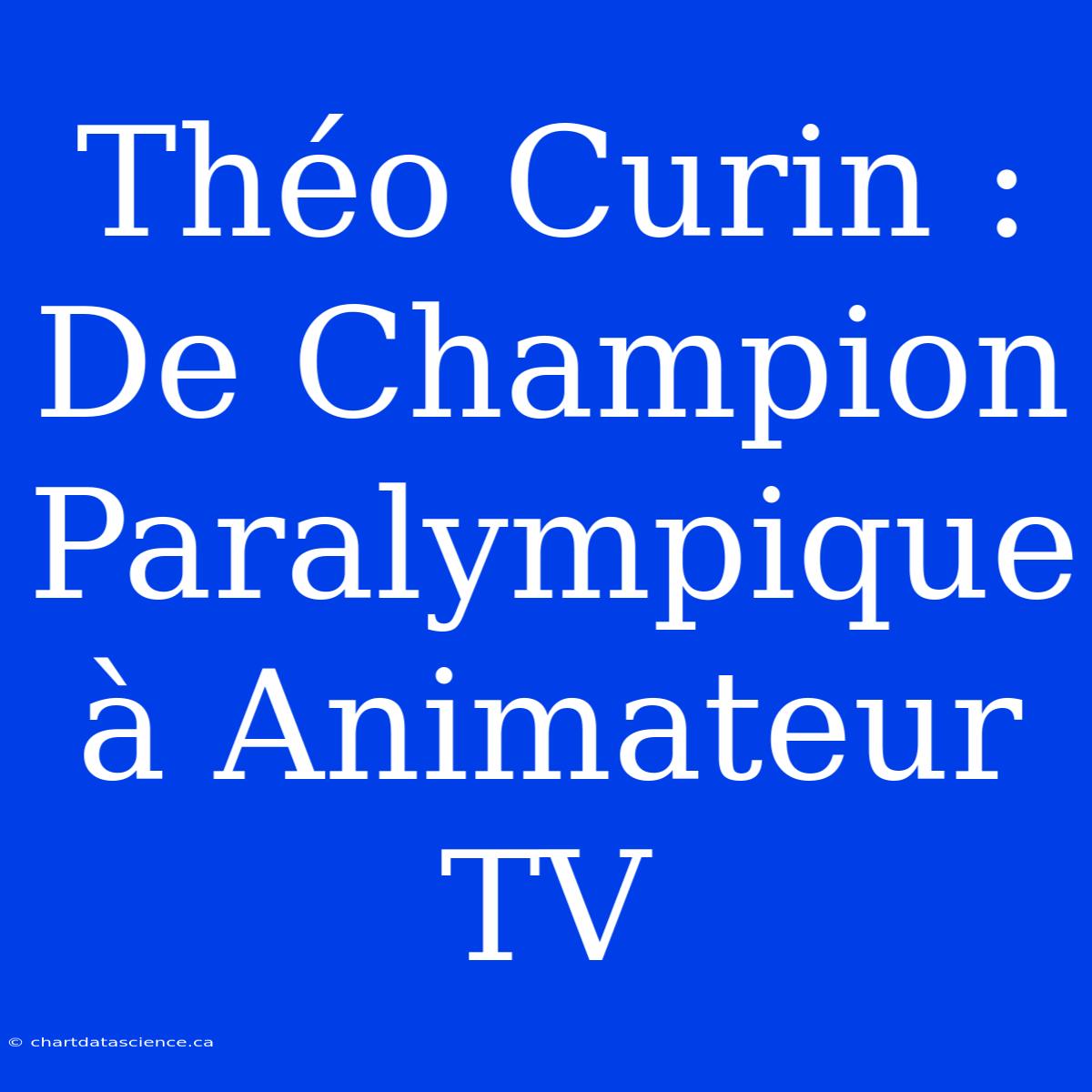 Théo Curin : De Champion Paralympique À Animateur TV