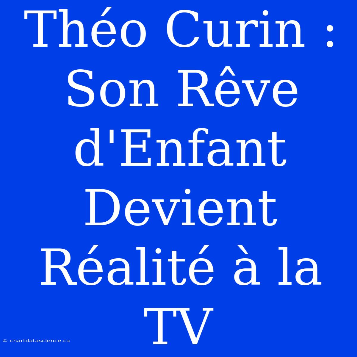 Théo Curin : Son Rêve D'Enfant Devient Réalité À La TV