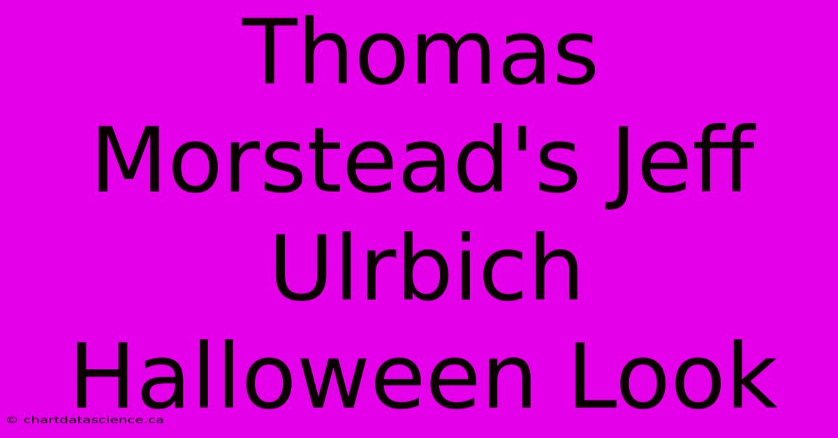 Thomas Morstead's Jeff Ulrbich Halloween Look