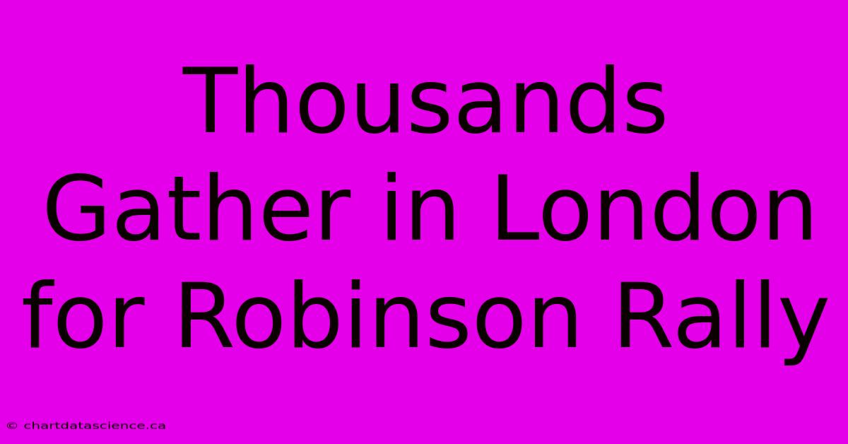 Thousands Gather In London For Robinson Rally