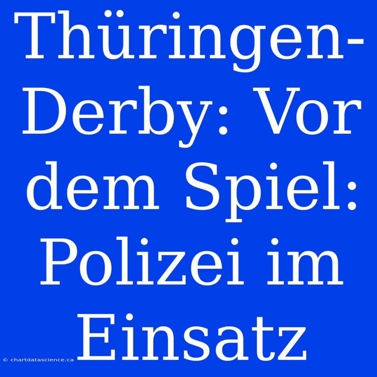 Thüringen-Derby: Vor Dem Spiel: Polizei Im Einsatz