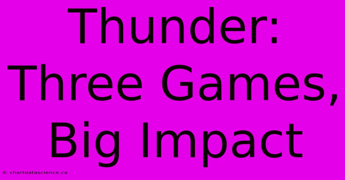 Thunder: Three Games, Big Impact