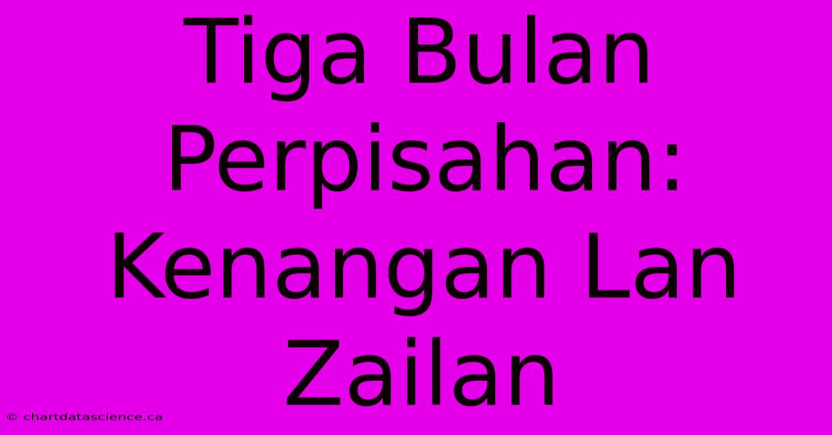 Tiga Bulan Perpisahan: Kenangan Lan Zailan