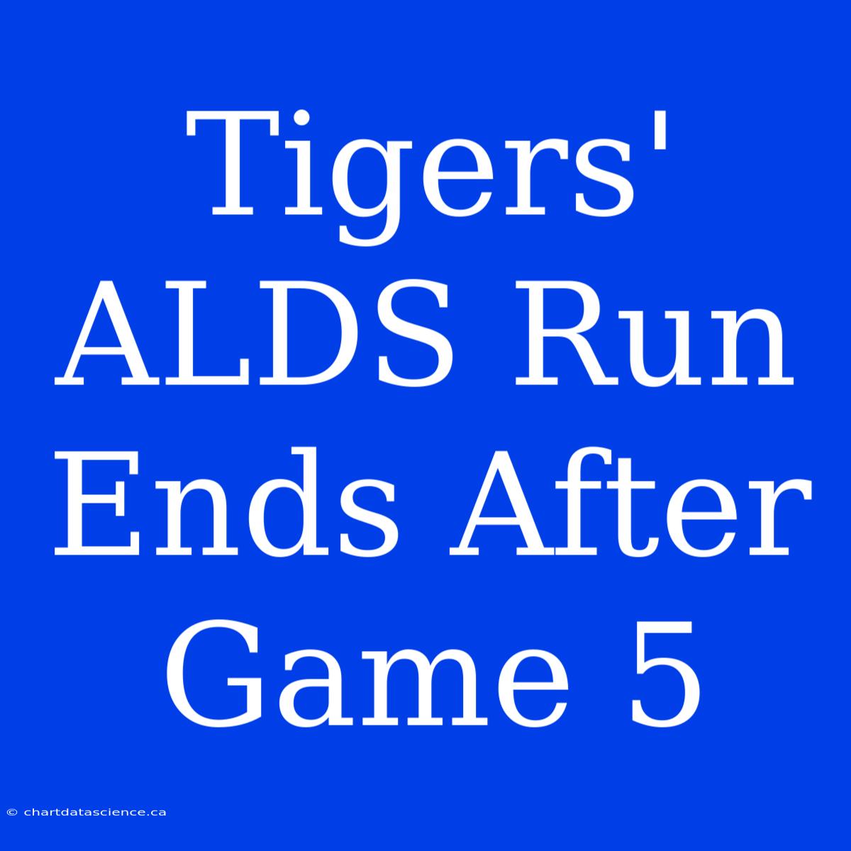 Tigers' ALDS Run Ends After Game 5