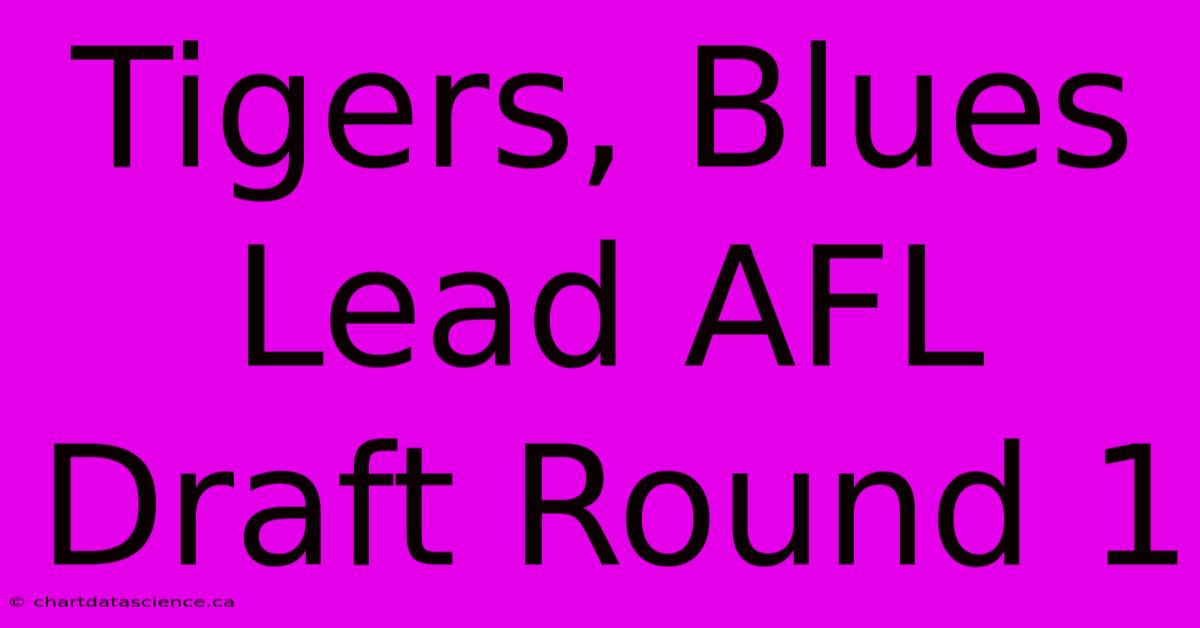 Tigers, Blues Lead AFL Draft Round 1