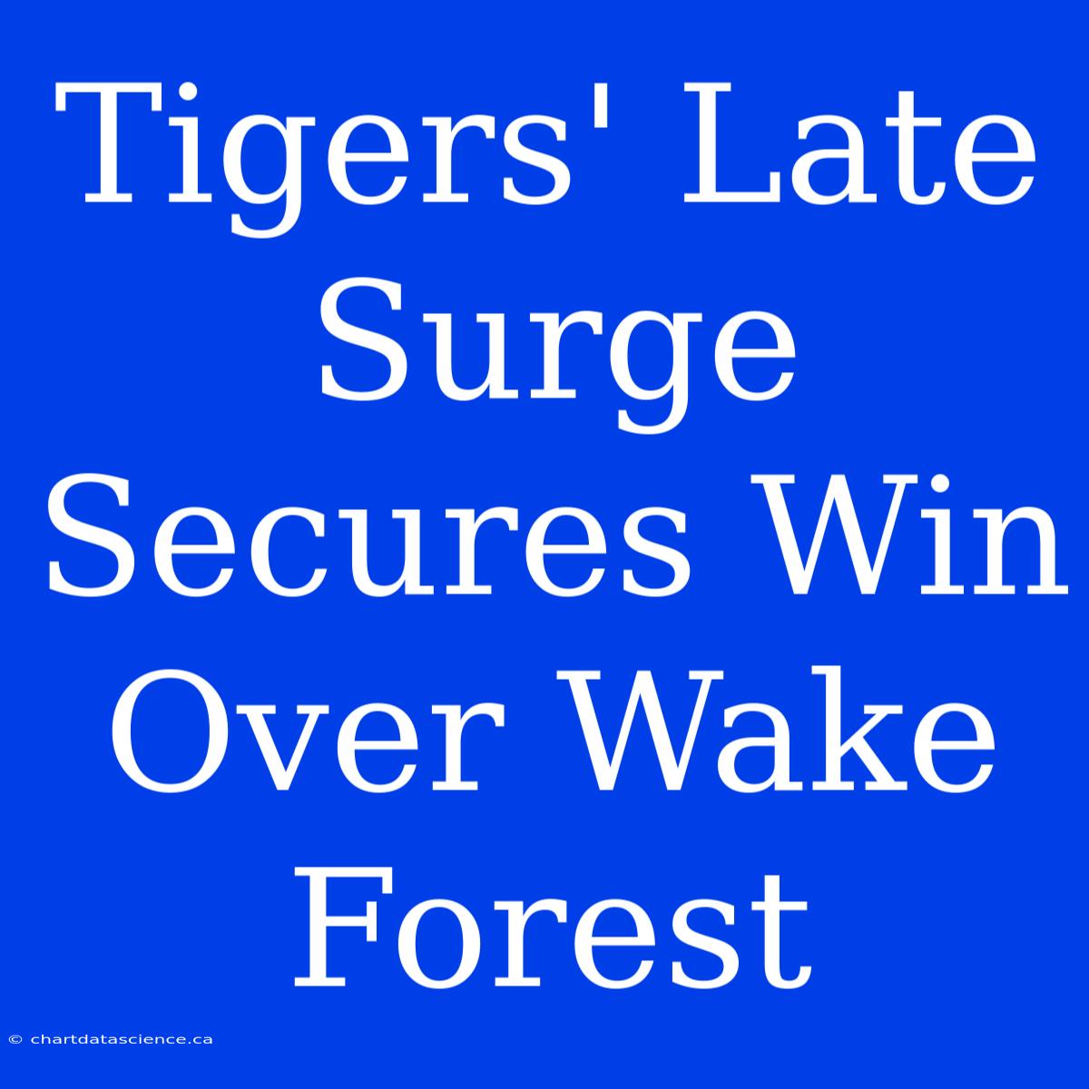 Tigers' Late Surge Secures Win Over Wake Forest