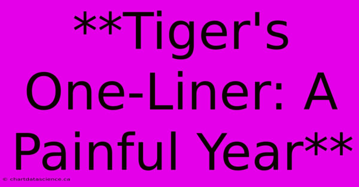 **Tiger's One-Liner: A Painful Year**