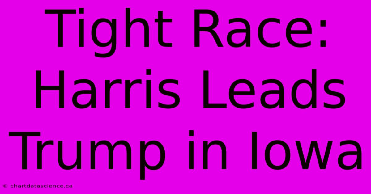 Tight Race: Harris Leads Trump In Iowa