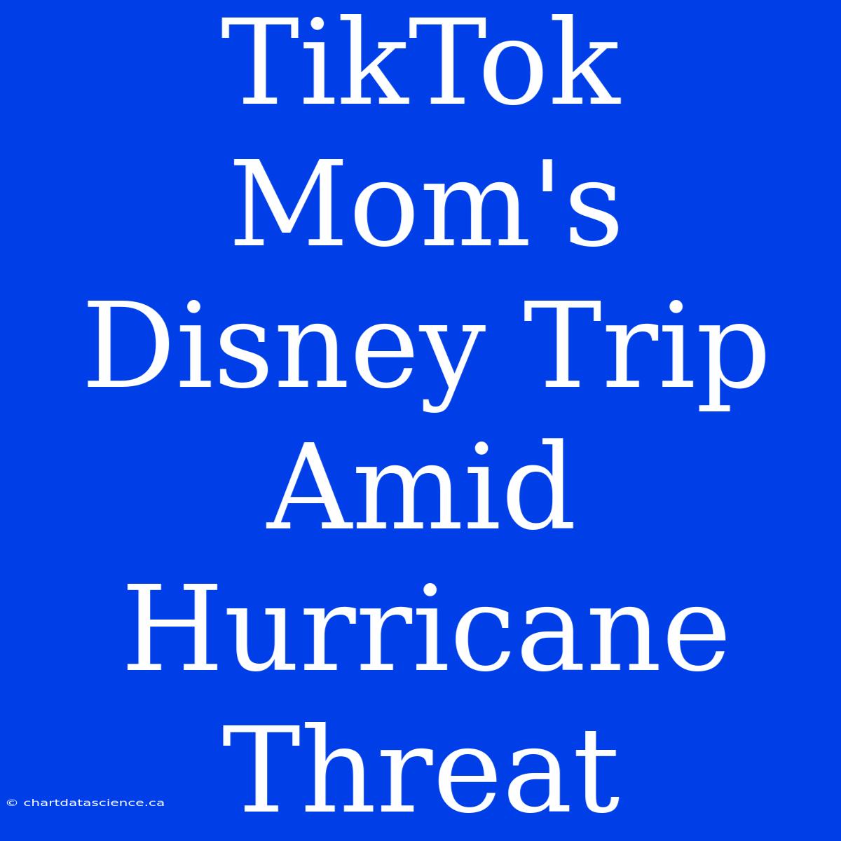 TikTok Mom's Disney Trip Amid Hurricane Threat