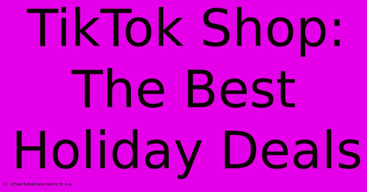 TikTok Shop: The Best Holiday Deals