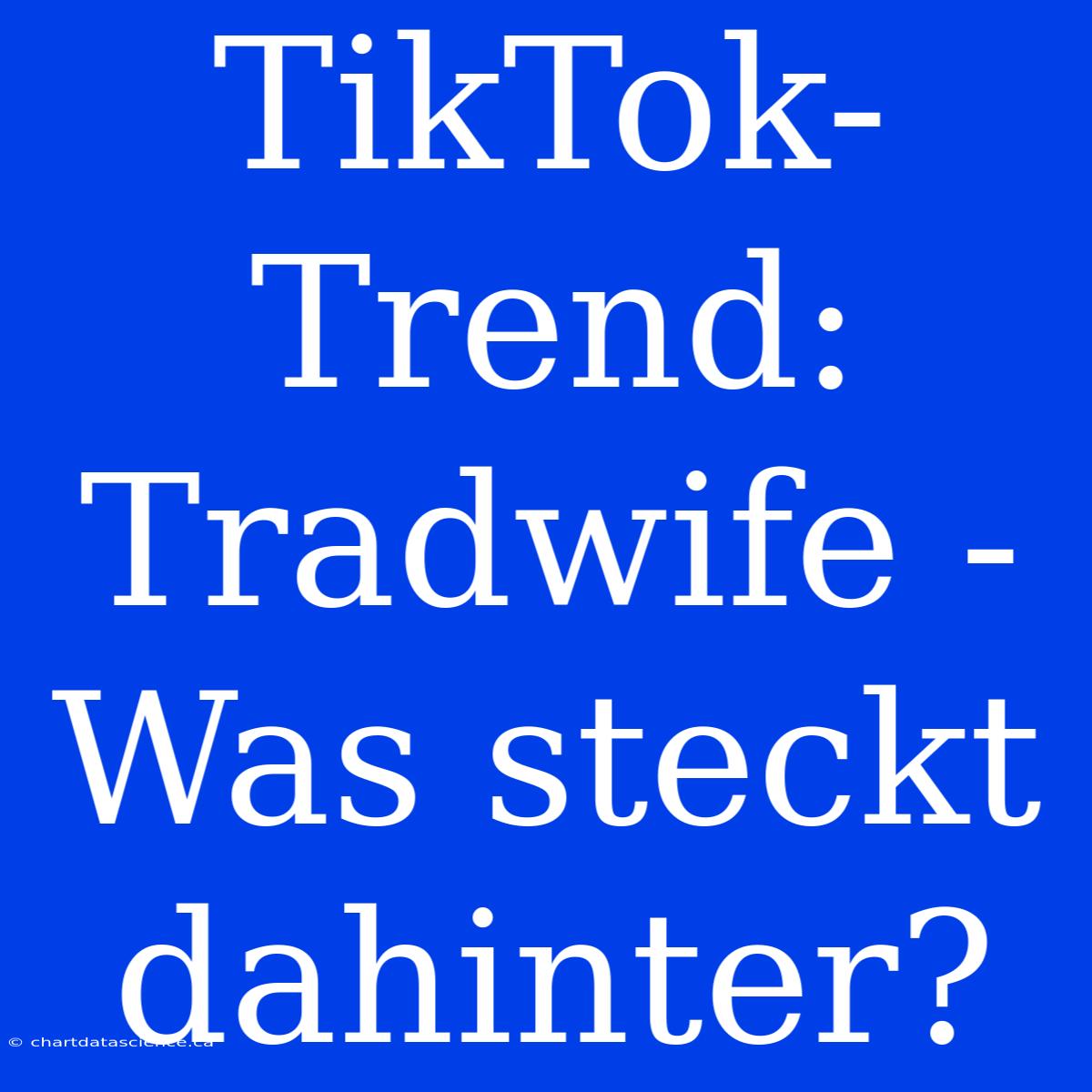 TikTok-Trend: Tradwife - Was Steckt Dahinter?