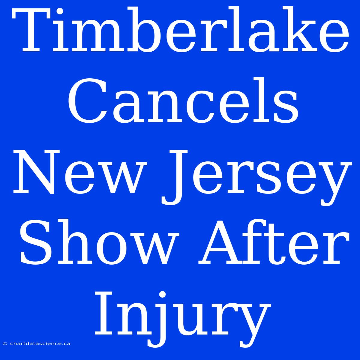 Timberlake Cancels New Jersey Show After Injury