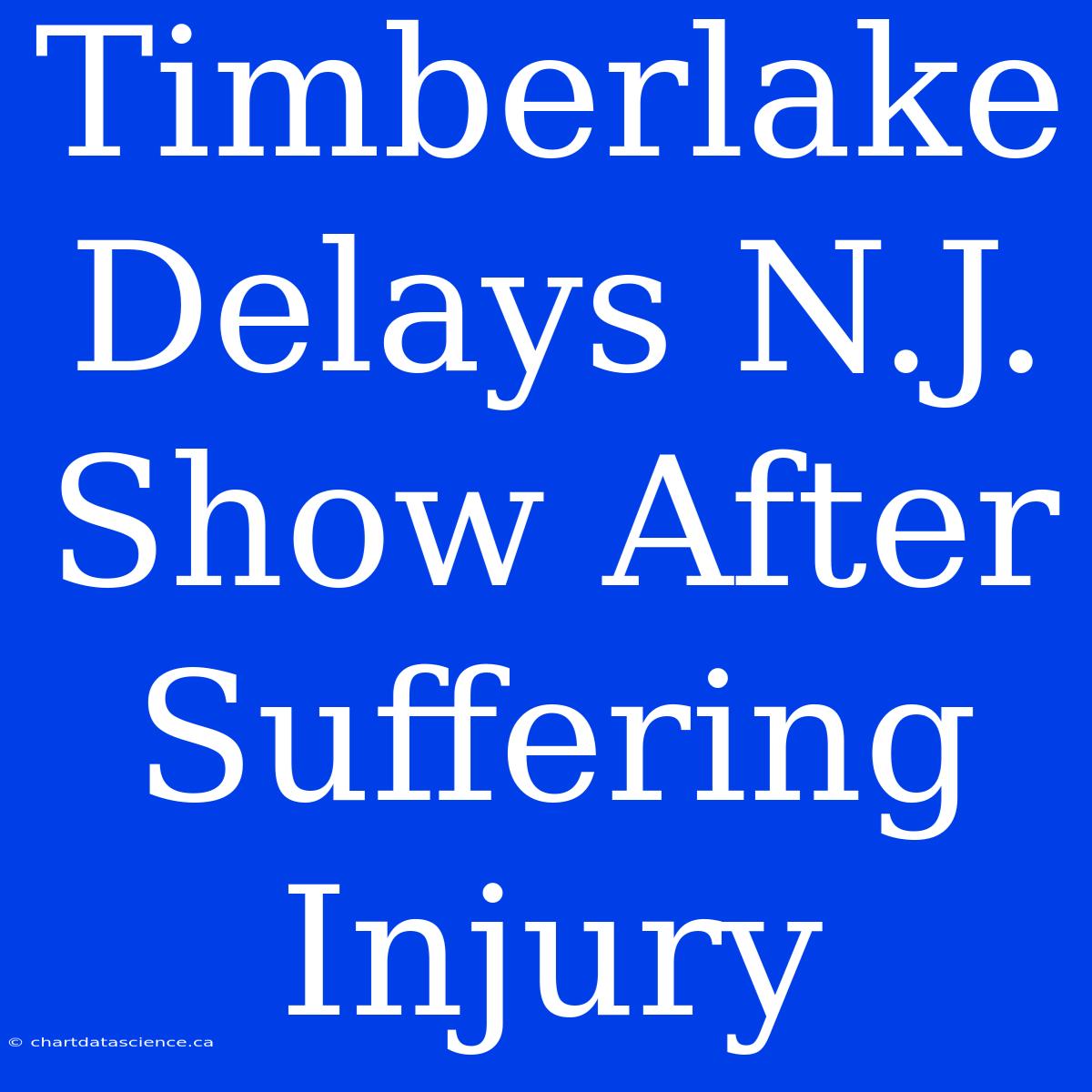 Timberlake Delays N.J. Show After Suffering Injury