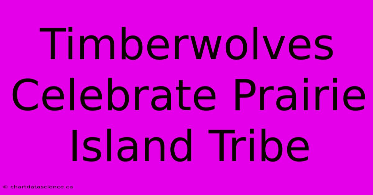 Timberwolves Celebrate Prairie Island Tribe