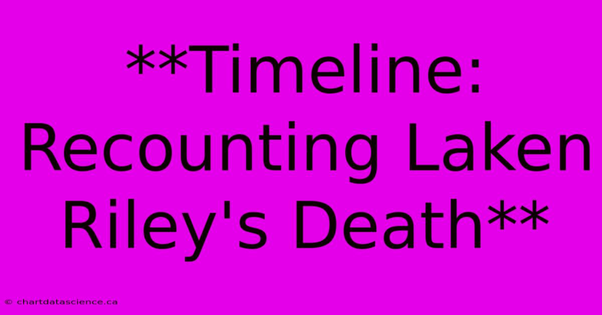 **Timeline: Recounting Laken Riley's Death**