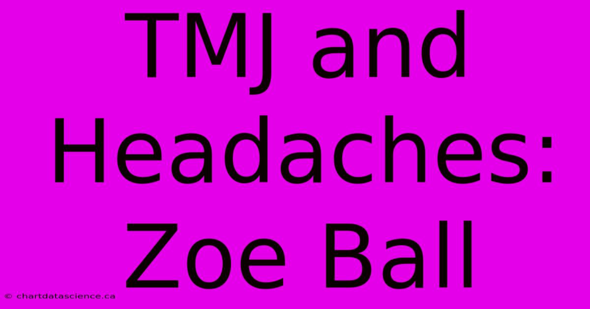 TMJ And Headaches: Zoe Ball