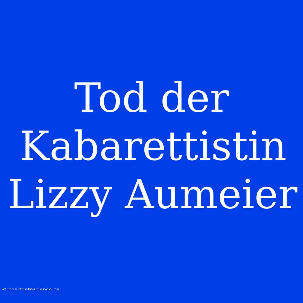 Tod Der Kabarettistin Lizzy Aumeier