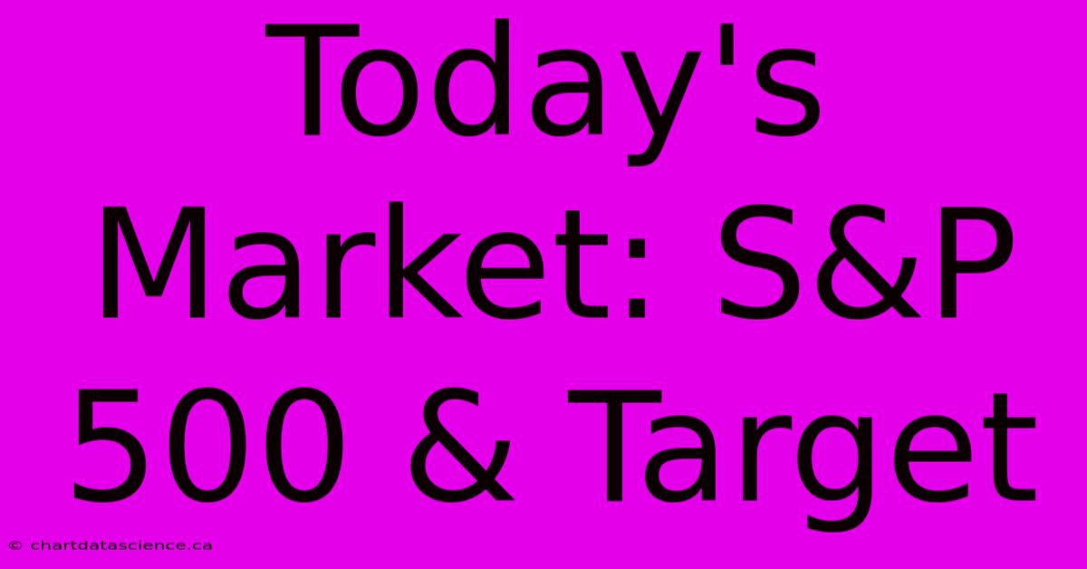 Today's Market: S&P 500 & Target