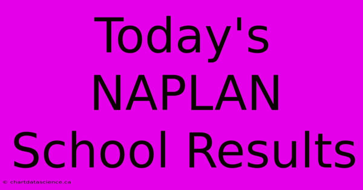 Today's NAPLAN School Results