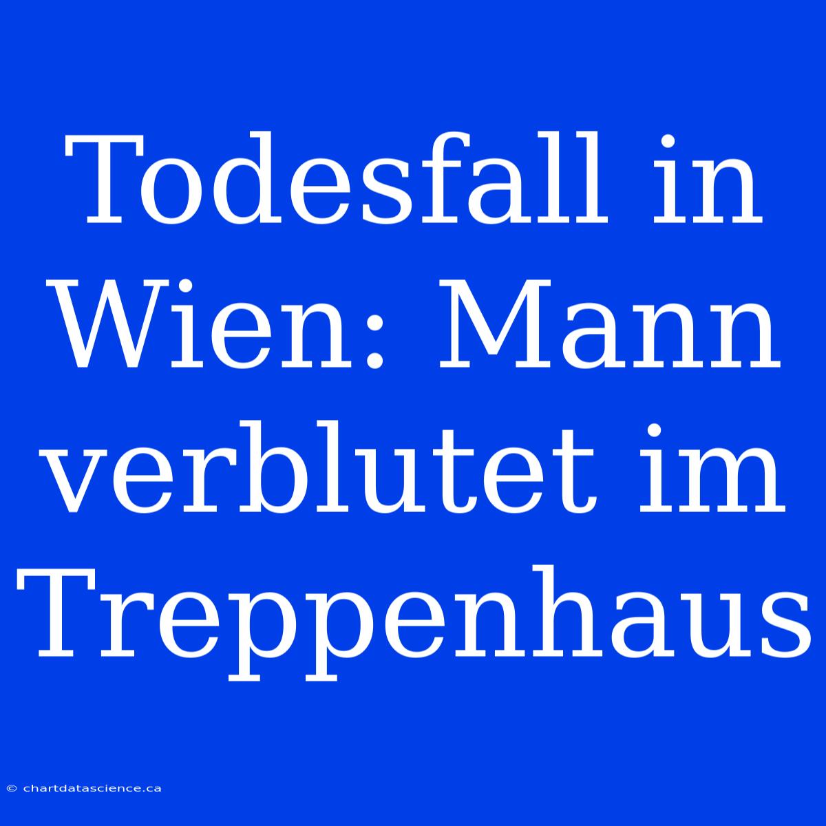 Todesfall In Wien: Mann Verblutet Im Treppenhaus