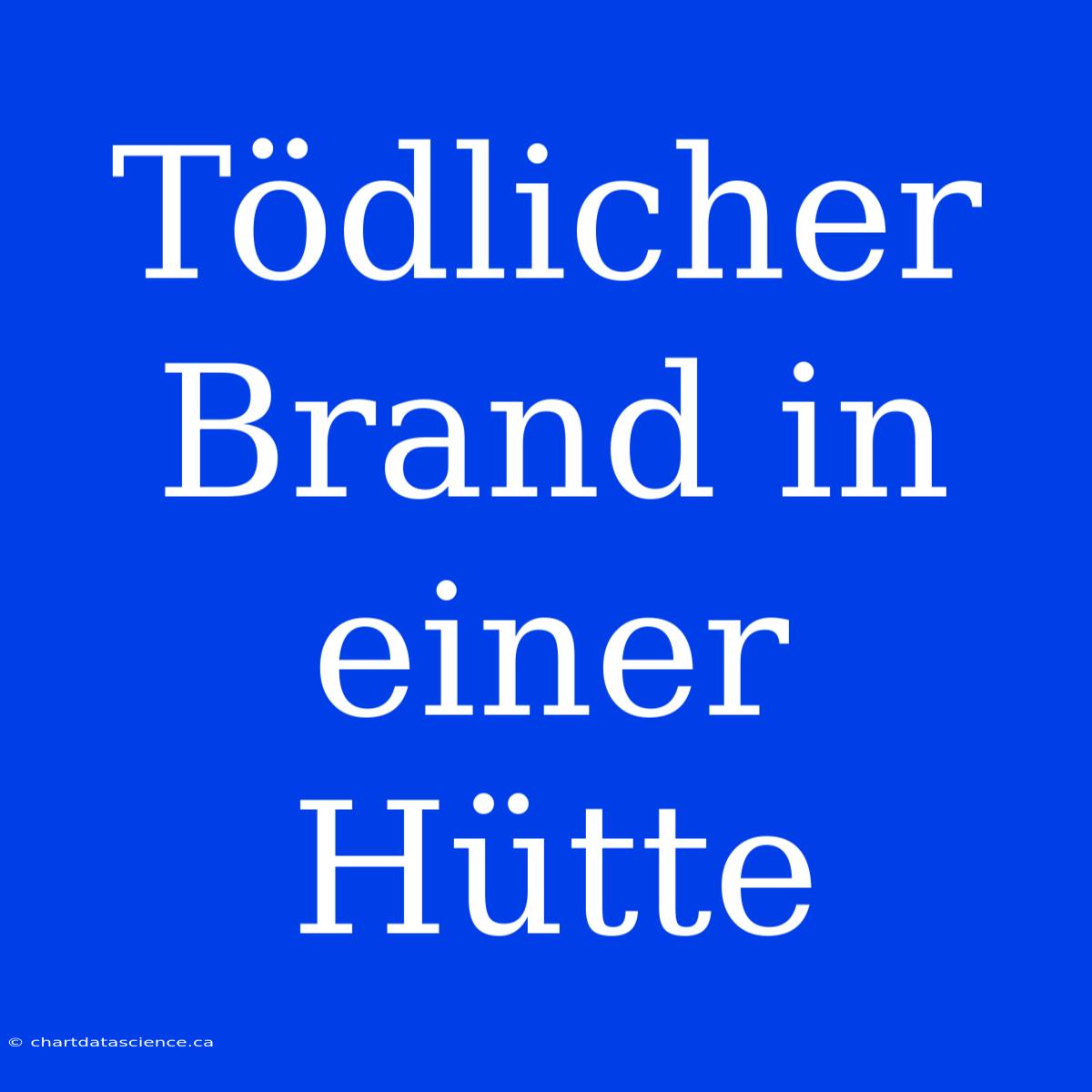 Tödlicher Brand In Einer Hütte