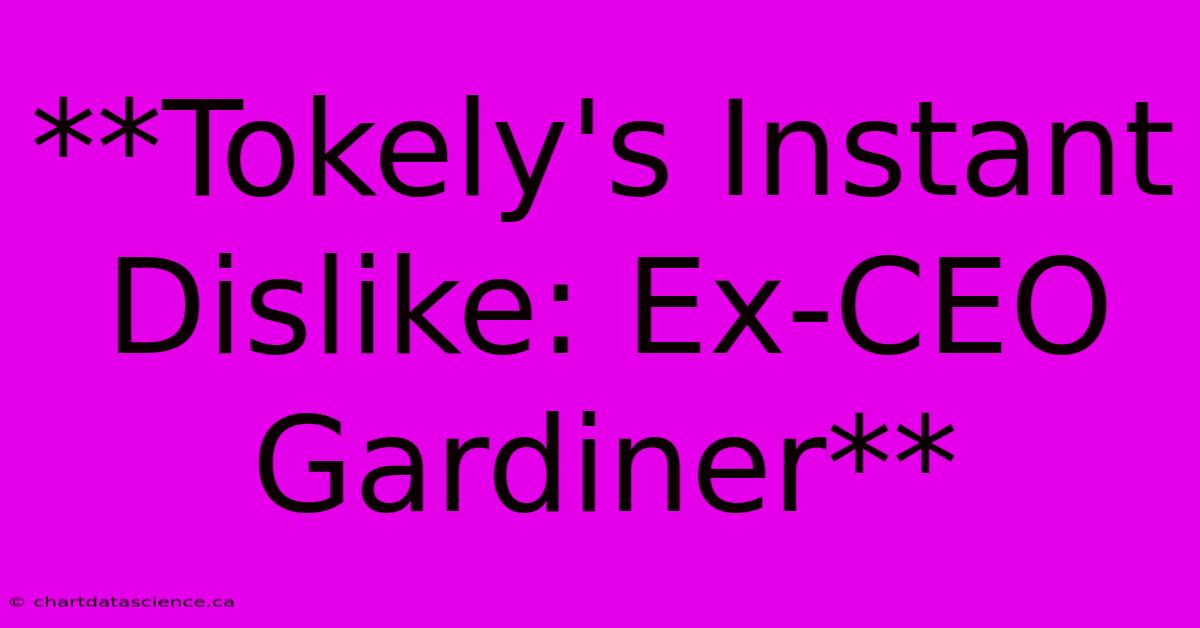 **Tokely's Instant Dislike: Ex-CEO Gardiner** 