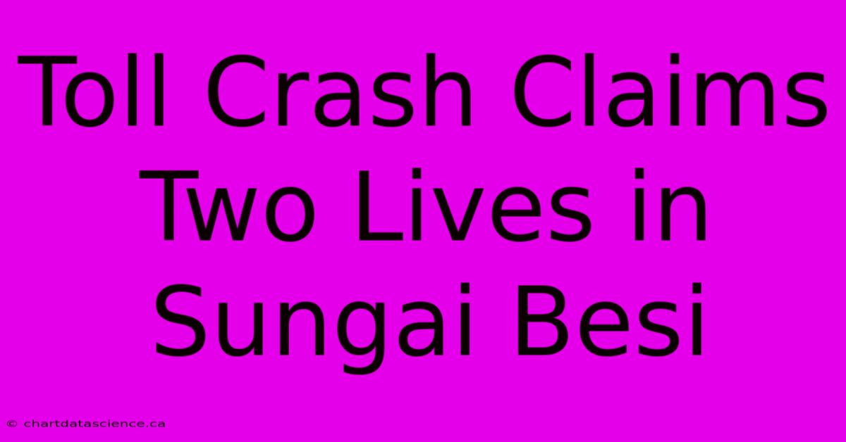 Toll Crash Claims Two Lives In Sungai Besi